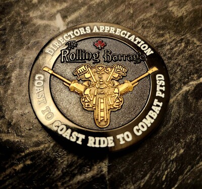 Challenge coin awarded by Scott Casey (Bronco)